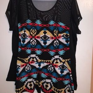 MODA Plus+ Peplum style top - size 1X